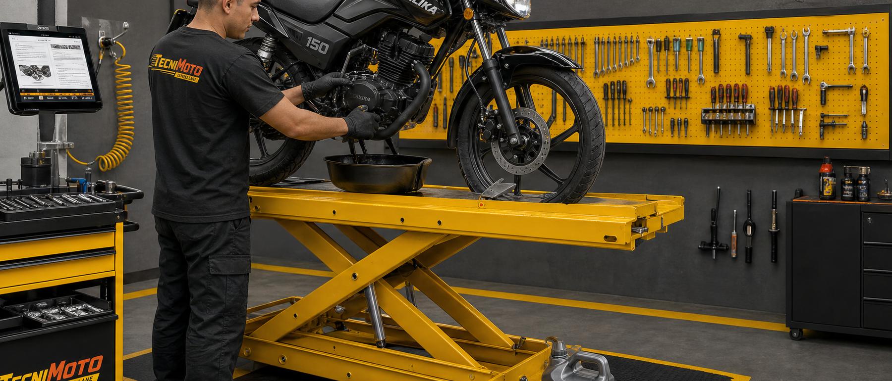 Render conceptual del pit-stop TecniMoto
